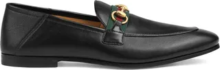 leather Horsebit loafers with Web
