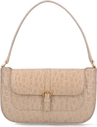 By Far Miranda Embossed Buckle Shoulder Bag