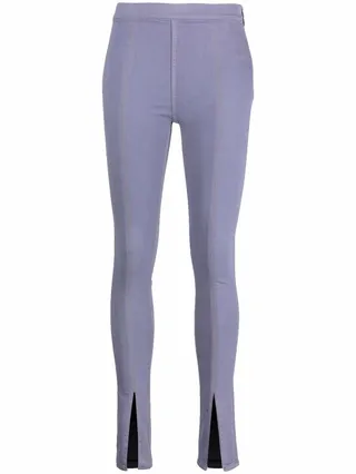 Denim Slit Front Leggings