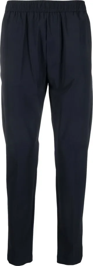 Elasticated-Waistband Tapered Trousers