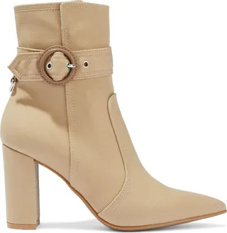 Miller buckled twill ankle boots