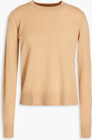 Mélange merino wool and cashmere-blend sweater