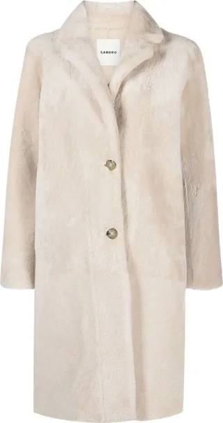 Shearling Single-Breasted Coat