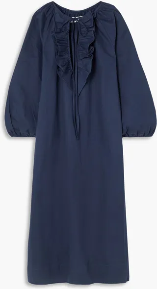 Gorrion ruffled stretch-cotton maxi dress