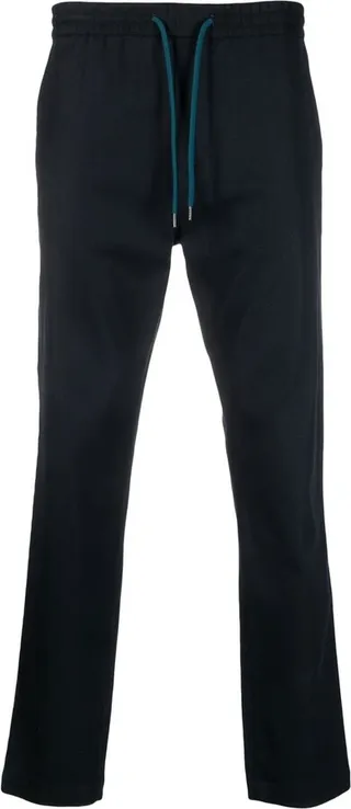Drawstring-Waist Straight-Leg Trousers