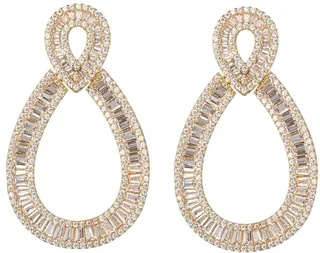 Wedding CZ Statement Drop Earrings