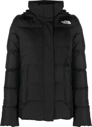 Black Gotham Hooded Puffer Coat