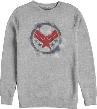 Men's Marvel Avengers: Endgame Smudged War Machine Sweatshirt - Athletic Heather - Medium