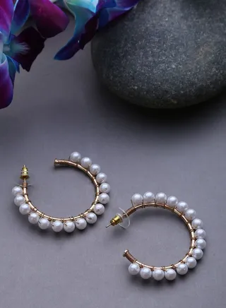 Gold-Plated Hoop Earrings