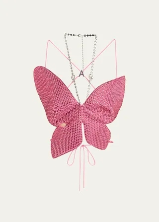 Crystal Embellished Butterfly Top