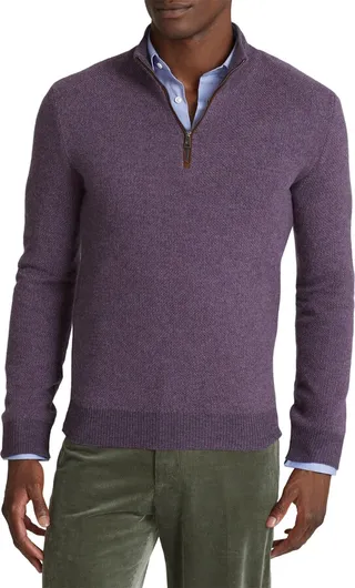 Quarter Zip Cashmere Sweater