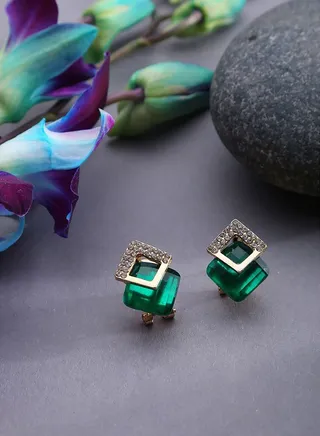 Designer Diamond Shaped Studs