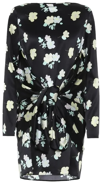 Judy floral stretch-silk minidress