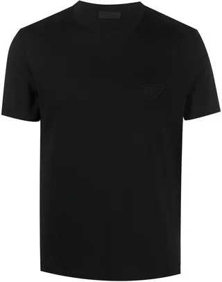 logo-embroidered crew neck T-shirt