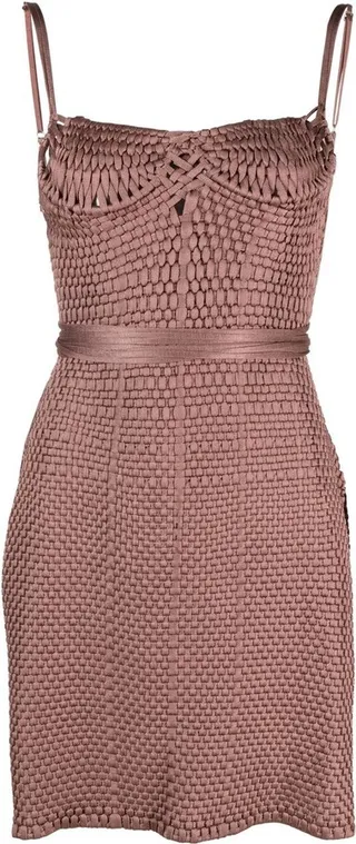 Woven Bustier Minidress