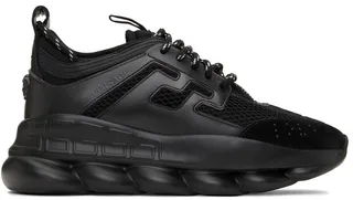 Versace Black Chain Reaction Sneakers