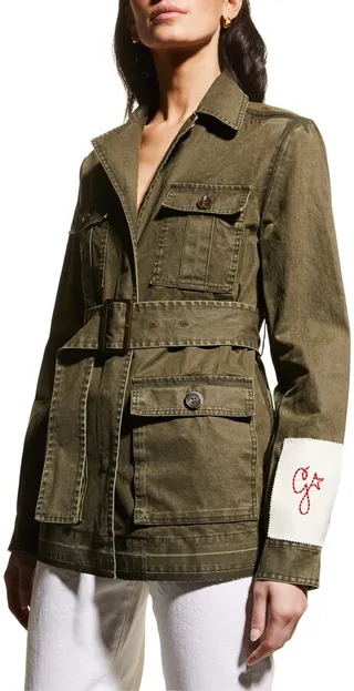 Distressed Cotton Canvas Field Jacket