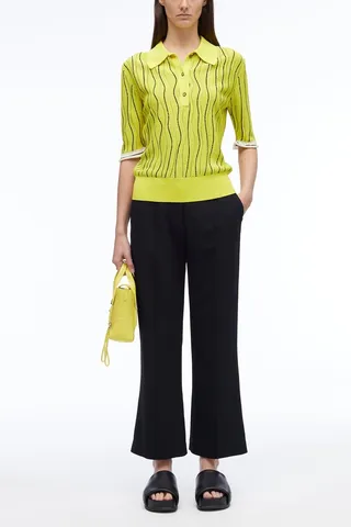 Art Nouveau Jacquard Polo Shirt in pineapple multi