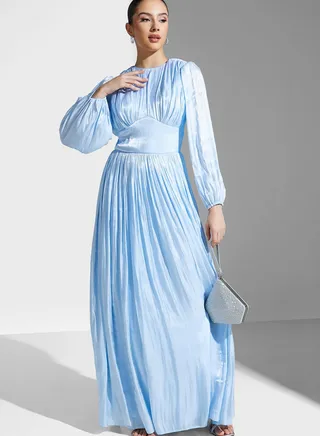Hadia Ghaleb Gown With Empire Waist Detail