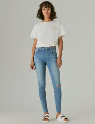 Lucky Brand Women's High Rise Bridgette Skinny Jean - Medium Blue 26 x 27