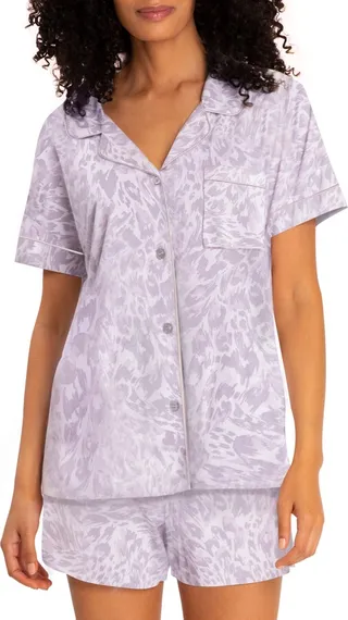Peached Short Sleeve Top & Pants 2-Piece Pajama Set
