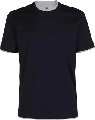 Brunello Cucinelli Straight Hem Crewneck T-Shirt