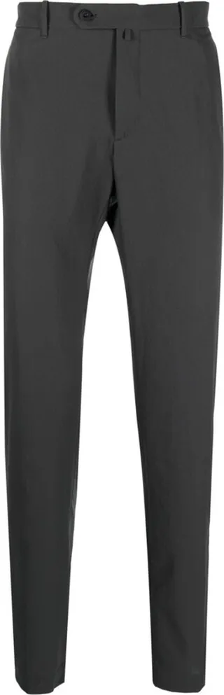 Elasticated-Waistband Slim-Cut Trousers