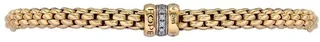 18kt yellow and white gold Flexible white diamond bracelet