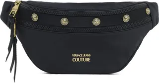Versace Jeans Couture Fabric Sling Bag With Stud Detail