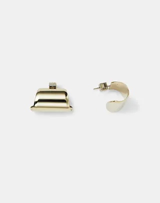 Lune Brass Hoop Earring