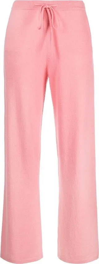 Wide-Leg Knitted Cashmere Track Pants