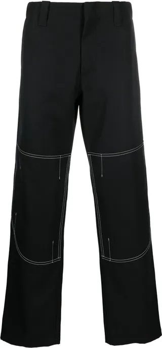 High-Waist Straight-Leg Trousers