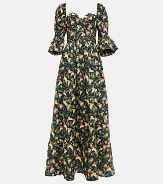 Cedro floral linen maxi dress