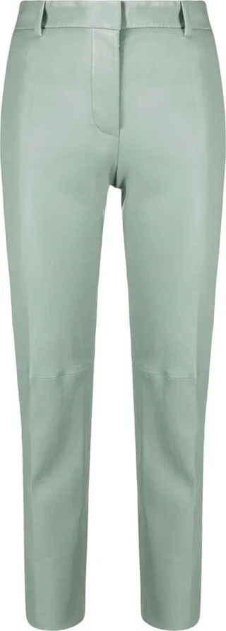 Slim-Cut Leather Trousers
