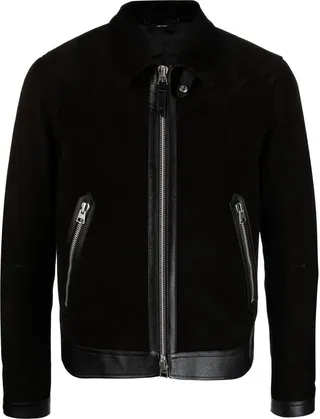 Buttery Suede Contrast Blouson