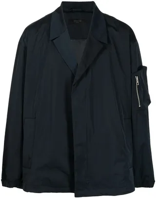 Lapel-Detail Bomber Jacket
