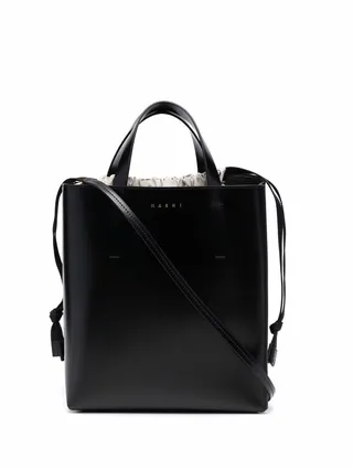 Museo drawstring leather tote bag