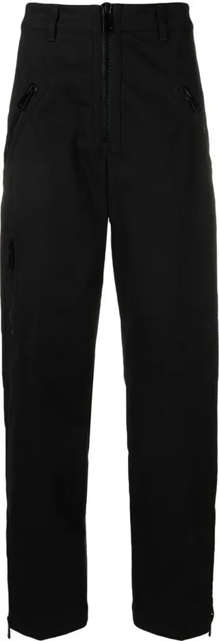 Straight-Leg Gabardine Trousers
