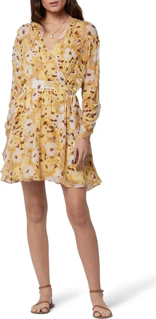 Clara Floral Long Sleeve Silk Minidress