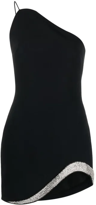 One-Shoulder Crystal-Embellished Dress