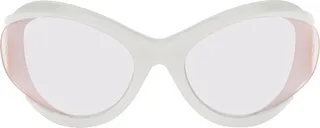 MCQ White Futuristic Sunglasses