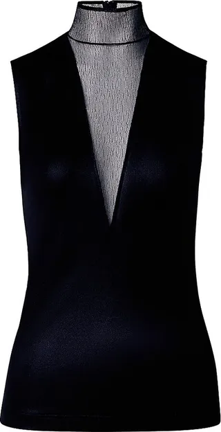 Sheer Turtleneck-Insert Top