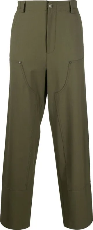Wide-Leg Cotton Trousers