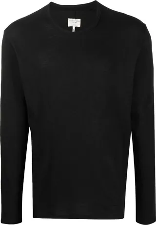 long-sleeve cotton T-shirt