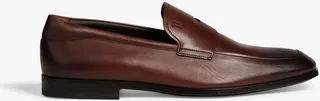 Leather penny loafers