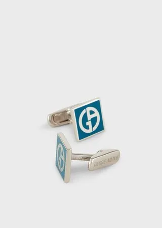 925 Sterling Silver Cufflinks With Enamel Details