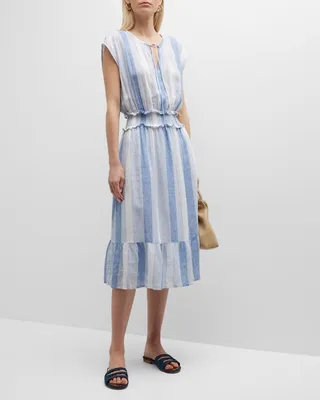 Nevis Stripe Ashlyn Midi Dress