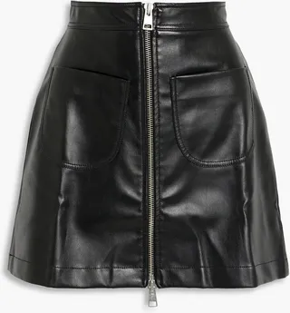 Faux leather mini skirt