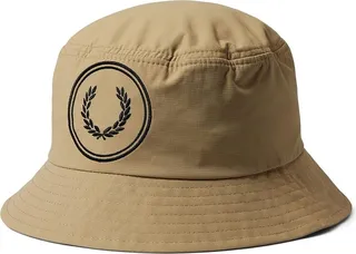 Fred Perry Circle Brand Ripstop Bucket Hat (Stone) Caps