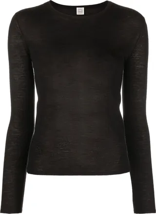 Long-Sleeve Cashmere Top